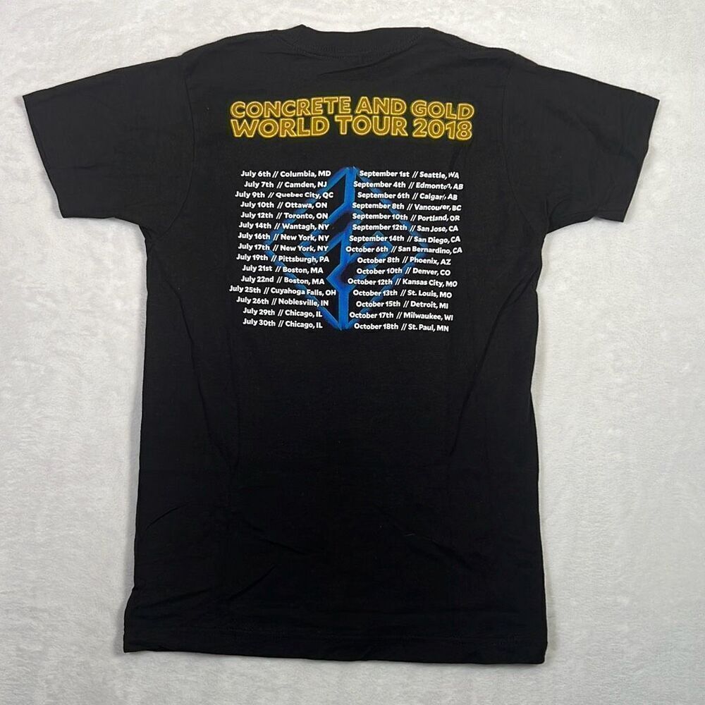 Foo Fighters Concrete and Gold 2018 World Tour Concert Black T Shirt Men XS - Picture 2 of 6